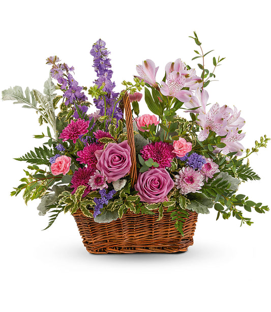 Teleflora's Lavender Meadow Basket Bouquet