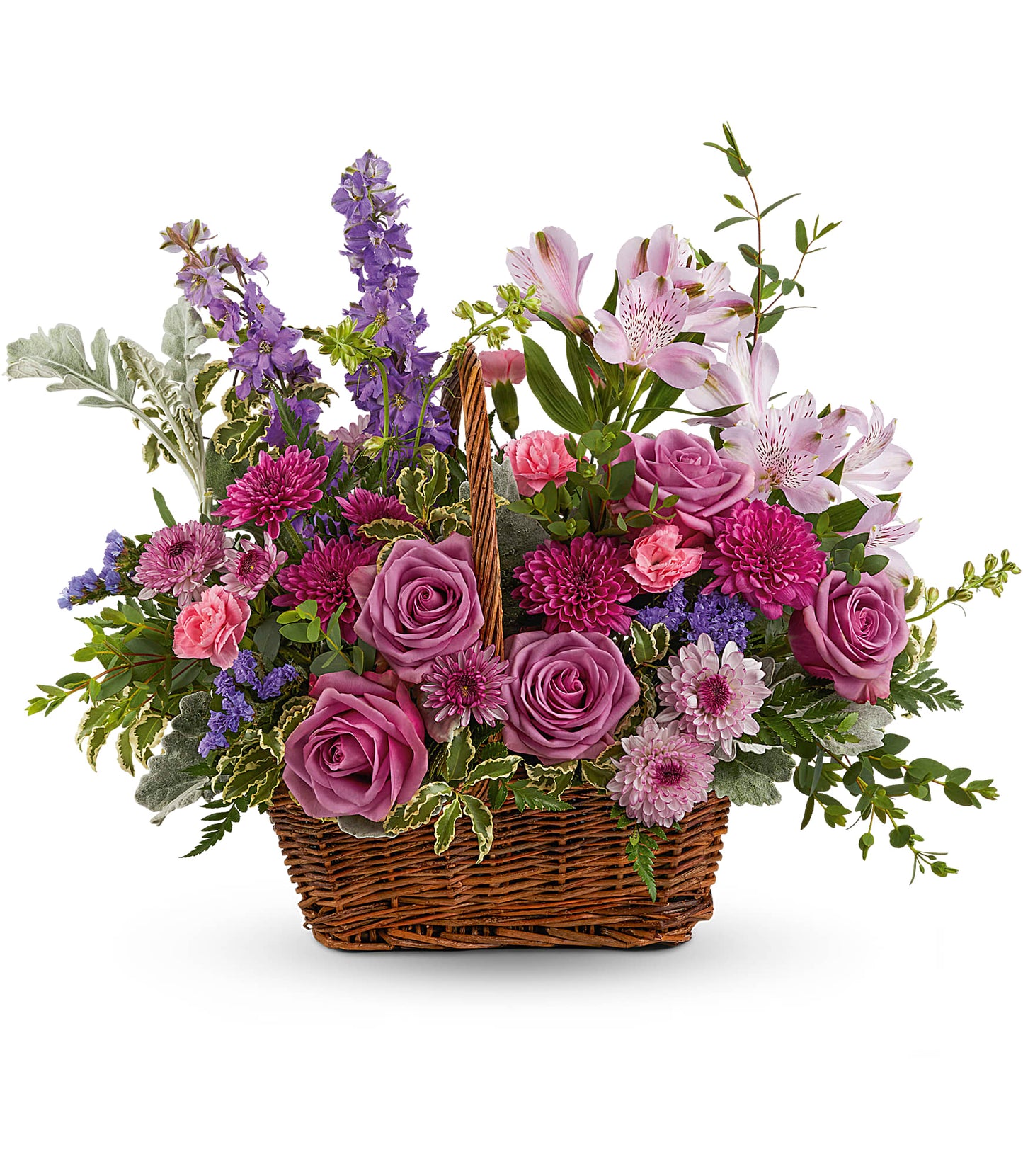 Teleflora's Lavender Meadow Basket Bouquet