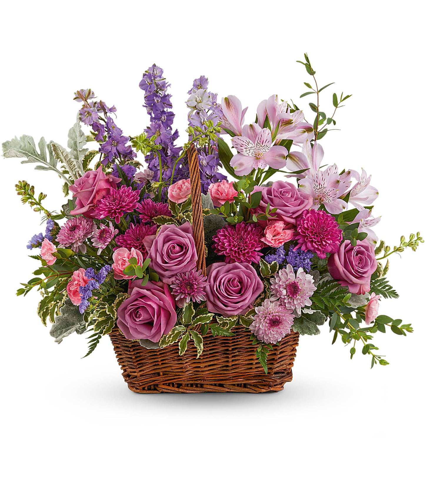 Teleflora's Lavender Meadow Basket Bouquet