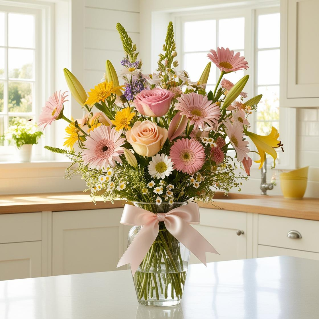 Pastel Vase Arrangement