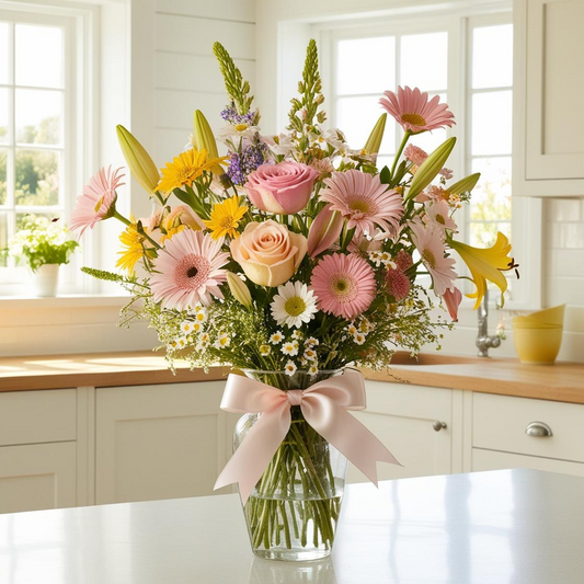 Pastel Vase Arrangement